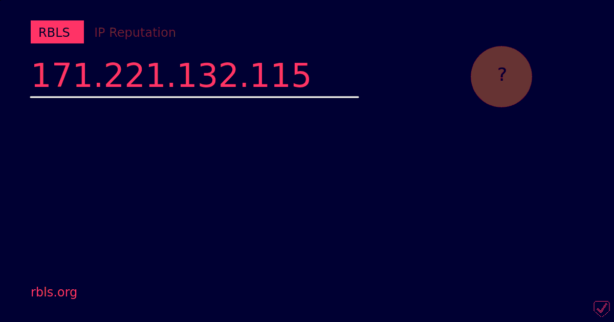 171.221.132.115 - Listed in 2 Blocklists